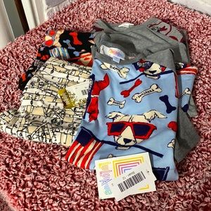 Lot of Tween Teen LulaRoe Leggings Sloans Baseball Tee Disney Dogs Trees America